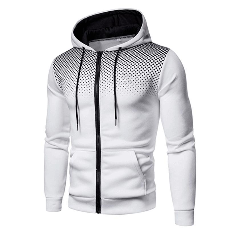 Fashion Men Casual Zipper Hoodies Spring and Autumn Male Sweatshirts Oversize Outwear Jacket Windbreak Sportswear Hooded Coat